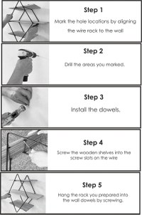 Raft din lemn Wr007 Nuc 60x60x14 cm - 7