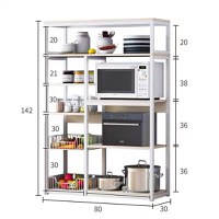 Raft Leena metalizat stejar inchis - negru 80x30x142cm - 3