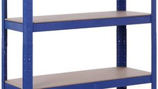 Raft Metalic Songmics GLR40Q, 5 Rafturi, Dimensiuni 180 x 90 x 40 cm, Albastru