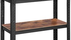 Raft metalic Songmics, Negru, Capacitate 520 kg, Dimensiuni 40 x 80 x 160 cm
