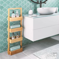 Raft Ollie lemn bambus culoarea lemn naturala 28x16x88cm - 2