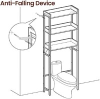 Raft pentru baie, Vasagle, 63x25x165 cm BTS002B01V1 - 3