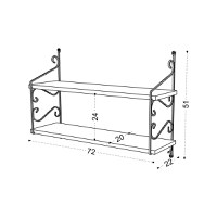 Raft Seramoni Stejar 72x51x20 cm - 3