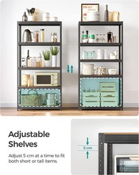 Raft Songmics, 5 rafturi, 40 x 90 x 180 cm, Maro, GLR040B11 - 3