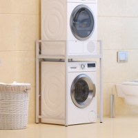 Raft WC sau la masina de spalat, Delavar, Alb, 72x60x116 cm - 2