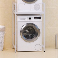 Raft WC sau la masina de spalat, Delavar, Alb, 72x60x116 cm - 3