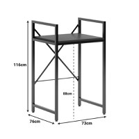 Raft WC sau la masina de spalat, Delavar, Alb, 72x60x116 cm - 4