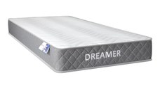 Saltea cu doua fete si arcuri cu buzunar, Dreamer, Alb, 90x190x20 cm