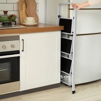 Scara cu treapta, Songmics, Alb, GSL03WT - 2