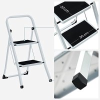 Scara, Songmics, Alb-Negru, 86.5x44.5x4.5 cm - 6