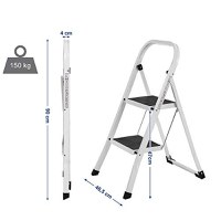 Scara, Songmics, Alb-Negru, 86.5x44.5x4.5 cm - 7