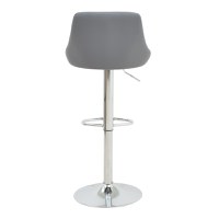Scaun bar Boronez inaltime ajustabila piele ecologica PU gri si baza cromata 47x49x112 cm - 6