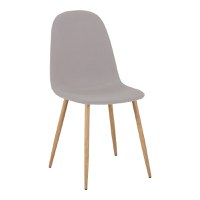 Scaun Bella tesatura gri deschis picioare din metal natural 43x52x88 cm - 1