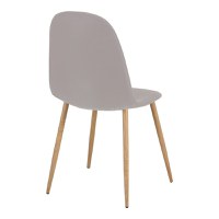 Scaun Bella tesatura gri deschis picioare din metal natural 43x52x88 cm - 2