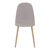 Scaun Bella tesatura gri deschis picioare din metal natural 43x52x88 cm - 4