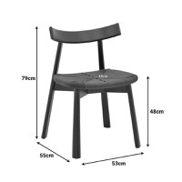 Scaun Clareta Stejar 53x55x79 cm - 2