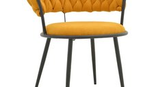 Scaun cu brate Alkia I Galben 57x58.5x72 cm