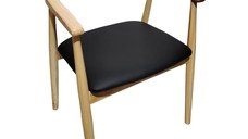 Scaun cu brate Sandi Natural 50x60x80 cm