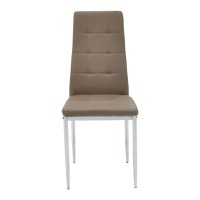 Scaun Cube piele ecologica mocha - picior crom - 3