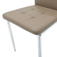 Scaun Cube piele ecologica mocha - picior crom - 6