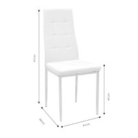 Scaun Cube piele ecologica mocha - picior crom - 7