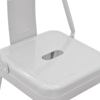 Scaun de bar de grădină Utopia Alb 42x42x97 cm - 6