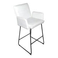 Scaun de bar Essential Alb 57x64.5x107 cm - 1