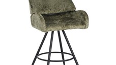 Scaun de bar Morea, Pako World, Verde, 55x66x107 cm