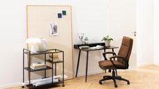 Scaun de birou Brad maro camel, 115 x 67 x 69,5 cm