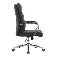 Scaun de birou directorial, Normie, Negru, 58x65x111 cm - 3