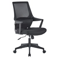 Scaun de birou Fragrant cu plasa din material textil de culoare neagra - 1
