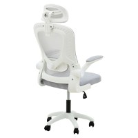 Scaun de birou manager Delilah plasa gri deschis - 2