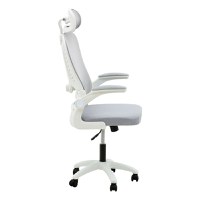 Scaun de birou manager Delilah plasa gri deschis - 3
