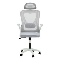Scaun de birou manager Delilah plasa gri deschis - 4