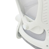 Scaun de birou manager Delilah plasa gri deschis - 6