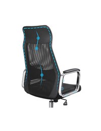Scaun de birou, Songmics, 140 Kg, Negru, OBN33BK - 3