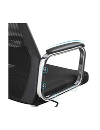 Scaun de birou, Songmics, 140 Kg, Negru, OBN33BK - 5