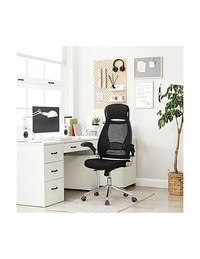 Scaun de birou, Songmics, 50 x 68 x 126 cm, Negru - 2