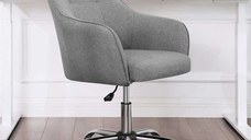 Scaun de birou, Songmics, Gri, 60.8x58x86 cm