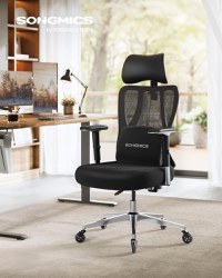 Scaun de birou Songmics Negru 70x70x136 cm - 1