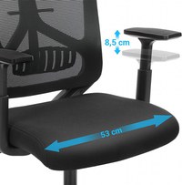 Scaun de birou, Songmics, Negru-Gri, 68x65x(118.5-128) cm - 6