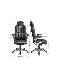 Scaun de birou, Songmics, OBG65BK, Negru, 75 x 70 x 137 cm - 5
