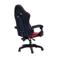 Scaun de gaming William piele ecologica negru - rosu - 2