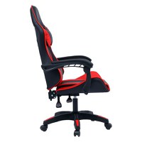 Scaun de gaming William piele ecologica negru - rosu - 3