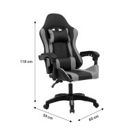 Scaun de gaming William piele ecologica negru - rosu - 7
