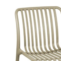 Scaun de gradina de bar Laudre plastic PP cappuccino 42x58x79 cm - 5