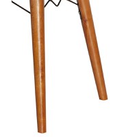 Scaun din catifea Vespera ecru - picior de culoarea nuc - 6