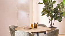Scaun dining Darlene V1 gri, rotativ 360°, 80 x 58,5 x 60 cm