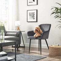 Scaun dining, Songmics, Gri, 62.5x60x85 cm - 6