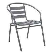 Scaun exterior Tade din metal de culoare gri inchis - 1